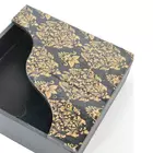 Elegant Black & Gold Wooden Tissue Holder