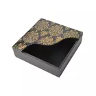 Elegant Black & Gold Wooden Tissue Holder
