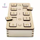 Tantrums träbokstäverspel, stavningsövningsset med tre ord och CVC-ord, pedagogisk leksak för 3+ år