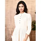 Sadira Off-White Handloom Cotton Kurta with Pockets