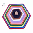 Tantrums Preschool Wooden Building Blocks Graded Tower Hexagon Puzzle for Kids to Develop Eye Coordination