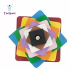 Tantrums Preschool Wooden Square Graded Tower Puzzle For Kids to Develop Eye Coordination