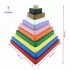 Tantrums Preschool Wooden Triangle Graded Tower Puzzle for Kids to Develop Eye Coordination