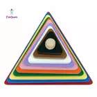 Tantrums Preschool Wooden Triangle Graded Tower Puzzle for Kids to Develop Eye Coordination