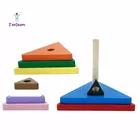 Tantrums Preschool Wooden Triangle Graded Tower Puzzle for Kids to Develop Eye Coordination