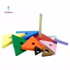 Tantrums Preschool Wooden Triangle Graded Tower Puzzle for Kids to Develop Eye Coordination