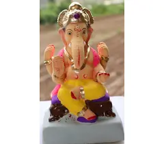Chaurang- 9" miljövänliga Ganesha-idoler gjorda av shadu-lera