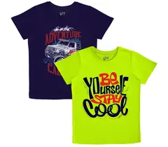 Bedruckte Baumwoll-T-Shirts für Jungen (2er-Pack)