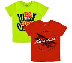 Bedruckte Baumwoll-T-Shirts für Jungen (2er-Pack)