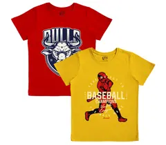 Bedruckte Baumwoll-T-Shirts für Jungen (2er-Pack)