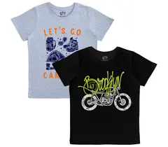 Bedruckte Baumwoll-T-Shirts für Jungen (2er-Pack)