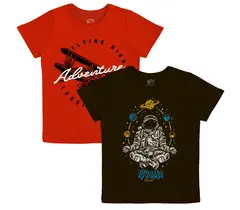 Bedruckte Baumwoll-T-Shirts für Jungen (2er-Pack)