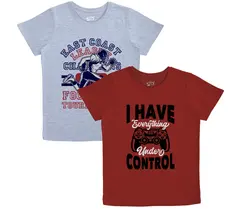 Bedruckte Baumwoll-T-Shirts für Jungen (2er-Pack)