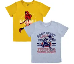 Bedruckte Baumwoll-T-Shirts für Jungen (2er-Pack)