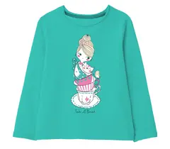 Camisetas estampadas de algodón para niñas