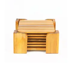 bamboo Tea Coaster- Hand Painted Warli Painting