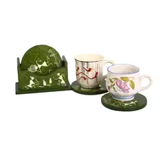 Tea Coaster - Round - Hand Painted Warli Painting