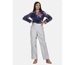 Power Sutra Dupioni Silk Trouser - Silver