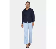 Power Sutra Bell Bottom Stretch Trousers For Women - Sky Blue