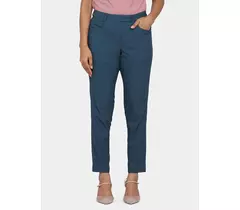 Power Sutra Toko Twill Formal Trousers for Women- Teal Blue