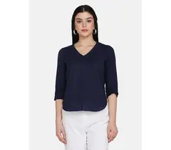 Power Sutra Baumwoll-Top – Marineblau