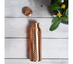 Bouteille d'eau en cuivre martelé - Design épuré Organic B - Hydratation saine et écologique