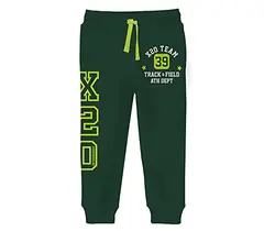 Minikult träningsbyxor i bomull med grafiska tryck och fickor (pack 1) (grön)