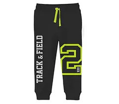 Minikult träningsbyxor i bomull med grafiska tryck och fickor (pack 1) (svart 1)