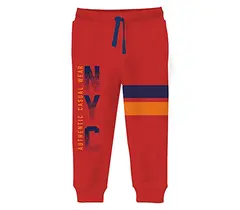 Minikult träningsbyxor i bomull med grafiska tryck och fickor (pack 1) (röd 1)