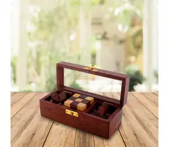 SHRIJICRAFTS Wooden Brown Puzzle - Handcrafted Brain Teaser for Ages 6+