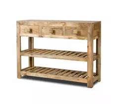 Consola de TV de madera de mango con cajón