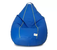 Sattva Classic XXXL Bean Bag Cover (Ingen fyllning) Kungsblå med gula kanter