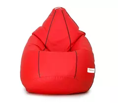 Sattva Classic XXXL Bean Bag Cover (Ingen fyllning) Röd Med svarta kanter
