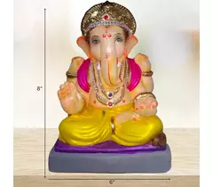 Ganesha- 8" Ecofriendly Ganesha idols made from shadu clay