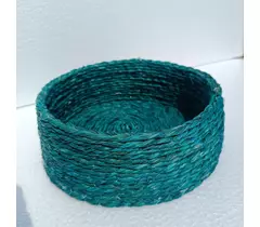 Gift Basket Open Natural - Woven Basket Round Eco-Friendly Storage Box