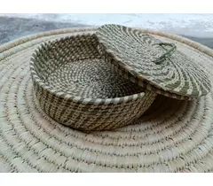 Sabai Grass Eco Friendly Basket - Handwoven Basket of Dry Palm Tree Leaves