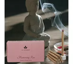 La Aromas Mesmerizing Rose Charcoal-Free Dhoop Sticks - 70 Grams