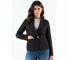 Blazer asymétrique noir chic