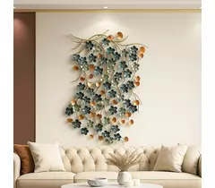 Décoration murale en métal Divine Naturefall - 114x64cm Cascade de fleurs grimpantes