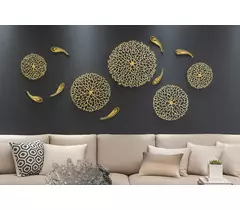 Décoration murale en métal Aquapetal Divine - Finition brillante peinte à la main