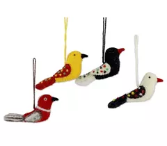 Handicraft Wool Felt Christmas Ornaments - Set of Four