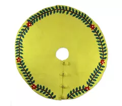 Shrngar Handicraft Christmas Skirt - 100% Wool Festive Decor