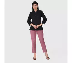 Hose aus Baumwolltwill in Rosé-Taupe – bequeme und stylische Alltagskleidung