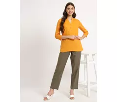 Aschgraue Baumwoll-Twill-Hose – Bequeme und stylische klassische Passform