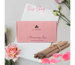 La Aromas Mesmerizing Rose Charcoal-Free Dhoop Sticks - 70g
