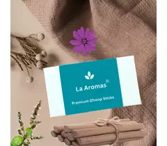 La Aromas Patchouli Dhoop Sticks - Earthy Grounding Incense (70g)