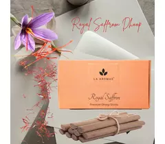 Royal Saffron Charcoal-Free Dhoop Sticks - Exotic Fragrance (70g)
