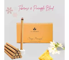 La Aromas Tangy Pineapple Dhoop Sticks - Tuberose & Pineapple Scent
