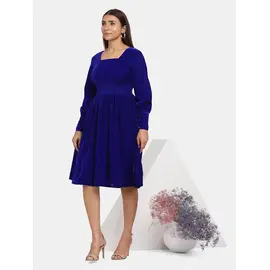Power Sutra Samt-Abendkleid für Damen - Königsblau