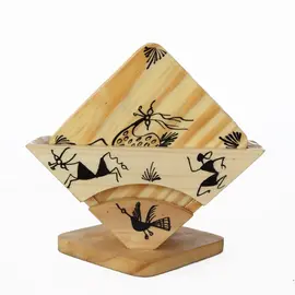Tea Coaster - devdar - Hand Painted Warli Painting